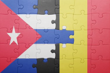 Küba ve Belçika Ulusal bayrak ile bulmaca