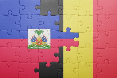 haiti ve Belçika Ulusal bayrak ile bulmaca