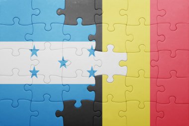 honduras ve Belçika Ulusal bayrak ile bulmaca