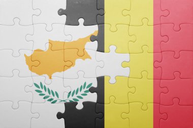 Kıbrıs ve Belçika Ulusal bayrak ile bulmaca