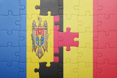 moldova ve Belçika Ulusal bayrak ile bulmaca
