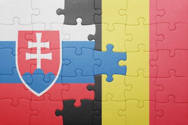 Slovakya ve Belçika Ulusal bayrak ile bulmaca