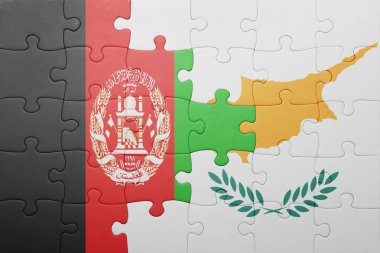 Kıbrıs ve Afganistan Ulusal bayrak ile bulmaca