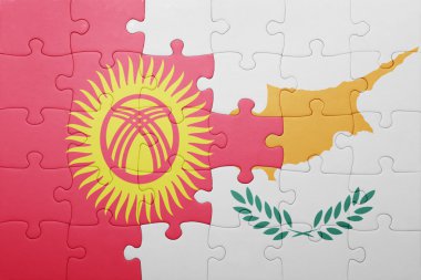 Kıbrıs ve Kırgızistan ulusal bayrak ile bulmaca