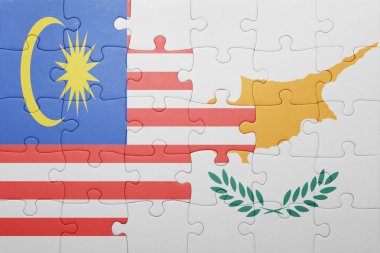 Kıbrıs ve Malezya ulusal bayrak ile bulmaca