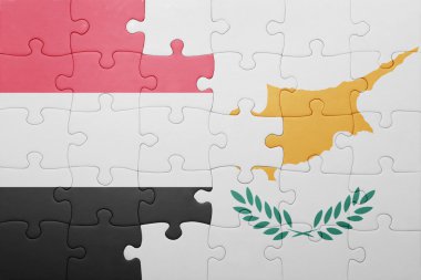 Kıbrıs ve yemen ulusal bayrak ile bulmaca