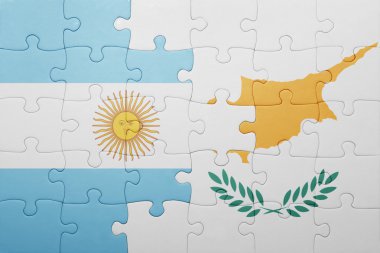 Kıbrıs ve Arjantin ulusal bayrak ile bulmaca
