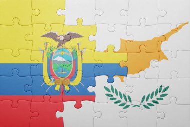 Kıbrıs ve Ekvador ulusal bayrak ile bulmaca