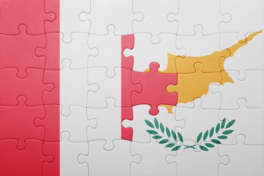 Kıbrıs ve peru ulusal bayrak ile bulmaca