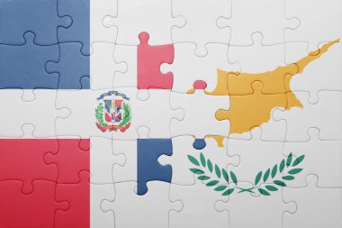 Kıbrıs ve Dominik Cumhuriyeti ulusal bayrak ile bulmaca