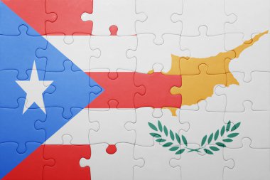 Kıbrıs ve Porto Riko ulusal bayrak ile bulmaca