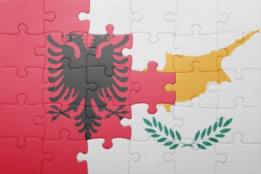 Kıbrıs ve Arnavutluk ulusal bayrak ile bulmaca