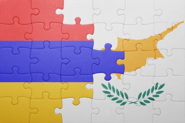 Kıbrıs ve Ermenistan Ulusal bayrak ile bulmaca