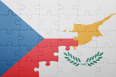 Kıbrıs ve Çek Cumhuriyeti ulusal bayrak ile bulmaca