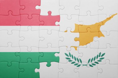 Kıbrıs ve Macaristan ulusal bayrak ile bulmaca