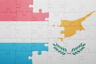 Kıbrıs ve Lüksemburg ulusal bayrak ile bulmaca