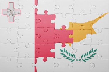 Kıbrıs ve malta ulusal bayrak ile bulmaca