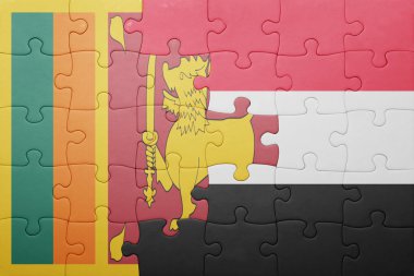 sri lanka ve yemen ulusal bayrak ile bulmaca