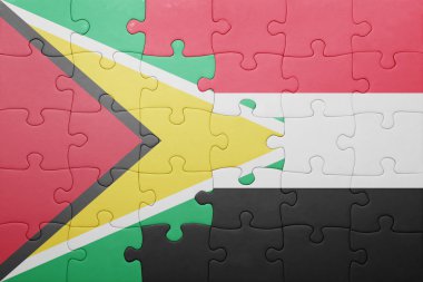 guyana ve yemen ulusal bayrak ile bulmaca