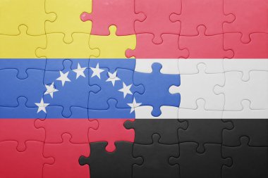 venezuela ve yemen ulusal bayrak ile bulmaca