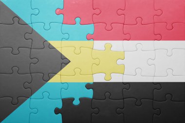 Bahamalar ve yemen ulusal bayrak ile bulmaca