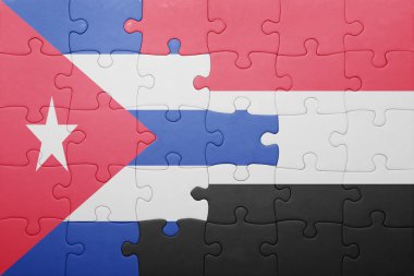 Küba ve yemen ulusal bayrak ile bulmaca