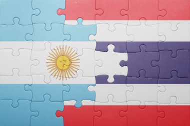 Arjantin ve Tayland ulusal bayrak ile bulmaca