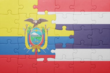 Ekvador ve Tayland ulusal bayrak ile bulmaca