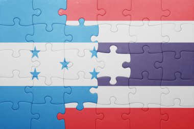 honduras ve Tayland ulusal bayrak ile bulmaca