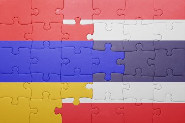 Ermenistan ve Tayland ulusal bayrak ile bulmaca