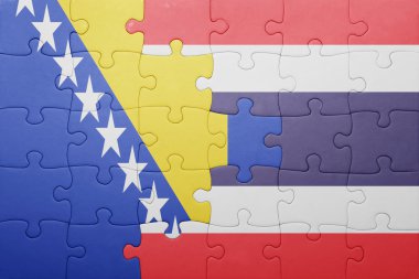 Bosna ve Hersek ve Tayland ulusal bayrak ile bulmaca