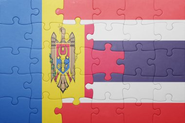 moldova ve Tayland ulusal bayrak ile bulmaca