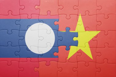 laos ve vietnam ulusal bayrak ile bulmaca