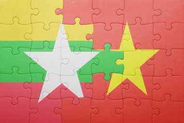 myanmar ve vietnam ulusal bayrak ile bulmaca