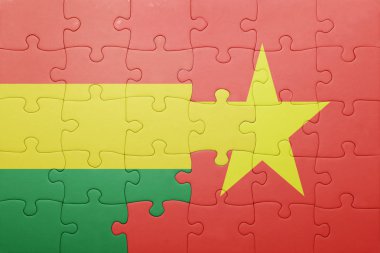 Bolivya ve vietnam ulusal bayrak ile bulmaca