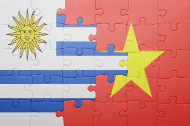 uruguay ve vietnam ulusal bayrak ile bulmaca