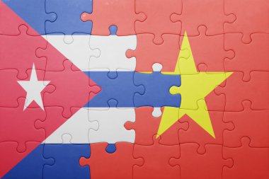 Küba ve vietnam ulusal bayrak ile bulmaca