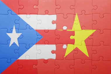 Porto Riko ve vietnam ulusal bayrak ile bulmaca
