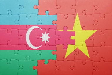 Azerbaycan ve vietnam ulusal bayrak ile bulmaca