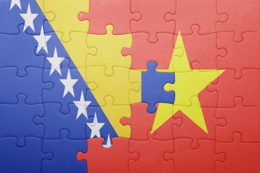 Bosna ve Hersek ve vietnam ulusal bayrak ile bulmaca