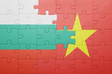Bulgaristan ve vietnam ulusal bayrak ile bulmaca