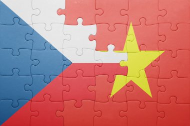 Çek Cumhuriyeti ve vietnam ulusal bayrak ile bulmaca