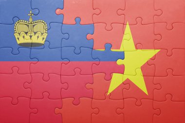 liechtenstein ve vietnam ulusal bayrak ile bulmaca