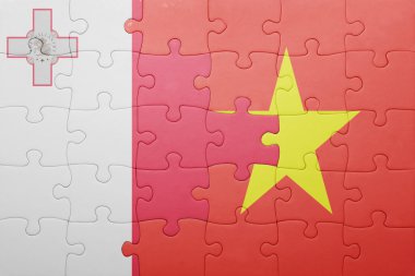 malta ve vietnam ulusal bayrak ile bulmaca