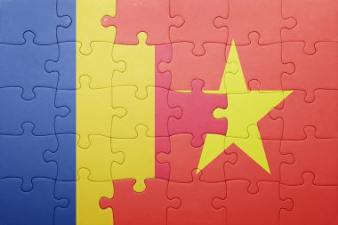 Romanya ve vietnam ulusal bayrak ile bulmaca