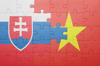 Slovakya ve vietnam ulusal bayrak ile bulmaca