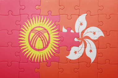 Kırgızistan ve hong kong bayrağı ile bulmaca 