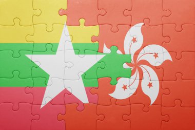 myanmar ve hong kong bayrağı ile bulmaca 