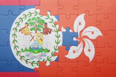 belize ve hong kong bayrağı ile bulmaca 