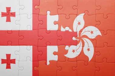 Gürcistan ve hong kong bayrağı ile bulmaca 